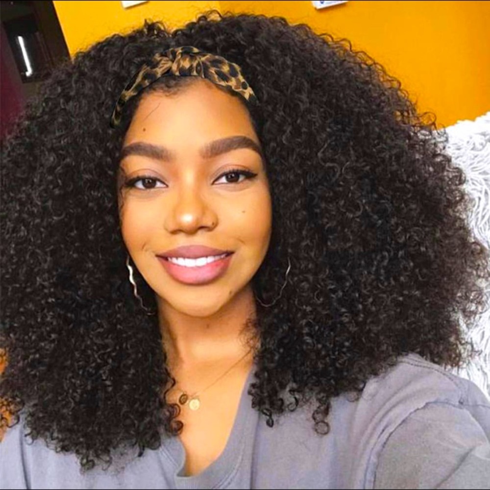 16 inch Kinky Curly Headband Wig